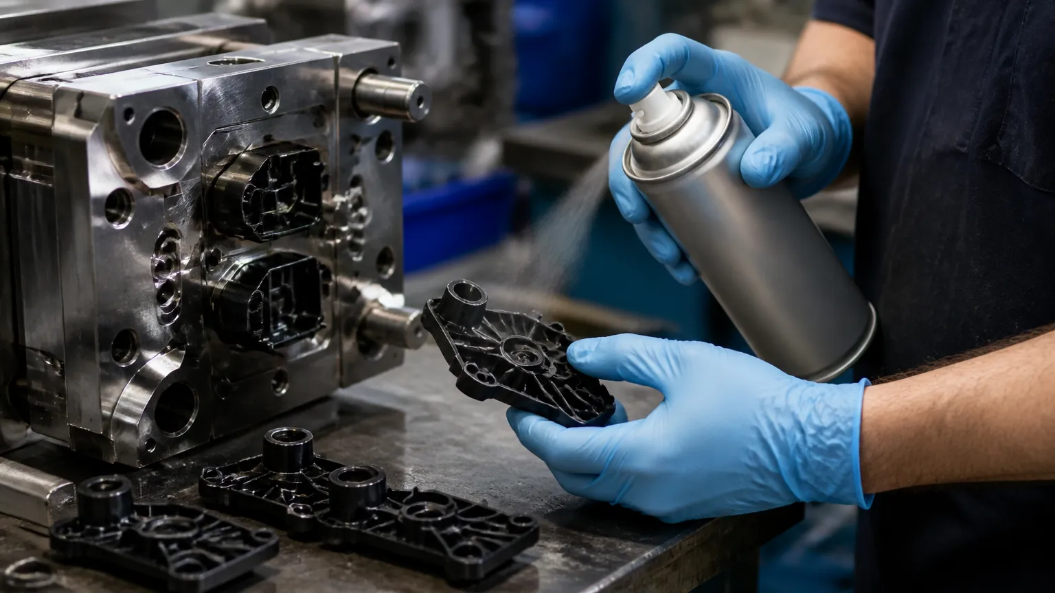 Peças plásticas técnicas utilizando desmoldante sem silicone no desmolde.